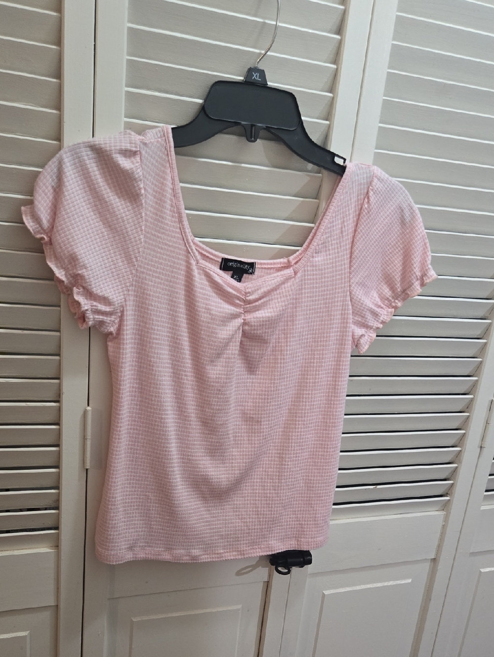Originality Girls' Pink Short Sleeve Scoop Neck Top